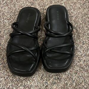 Torrid Black Strappy Mules